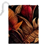 Ai Generated Leaves Tropical Palm Drawstring Pouch (4XL) Back