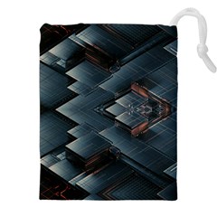 Background Pattern Geometric Glass Mirrors Drawstring Pouch (5xl) by Ravend