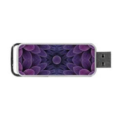 Gometric Shapes Geometric Pattern Purple Background Portable Usb Flash (one Side) by Ravend