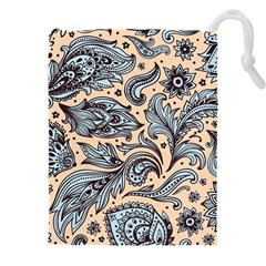 Texture Ornament Paisley Drawstring Pouch (4xl) by Jancukart