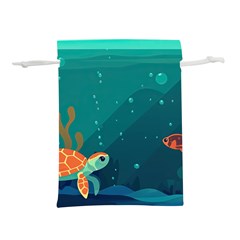 Ai Generated Ocean Sea Fish Aquatic Water Nature 5 Lightweight Drawstring Pouch (l) by Pakemis