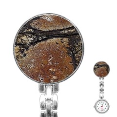 Rustic Charm Abstract Print Stainless Steel Nurses Watch by dflcprintsclothing