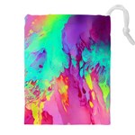 Fluid Background Drawstring Pouch (4XL) Front