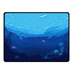 Ai Generated Ocean Sea Fish Underwater Water Fleece Blanket (small) by Pakemis