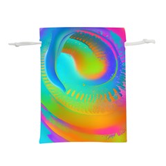 Contemporary Fluid Art Pattern In Bright Colors Lightweight Drawstring Pouch (l) by GardenOfOphir