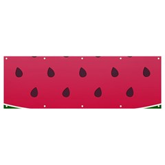 Watermelon Fruit Summer Red Fresh Food Healthy Banner And Sign 12  X 4  by Wegoenart