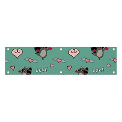 Raccoon Texture Seamless Scrapbooking Hearts Banner And Sign 4  X 1  by Wegoenart