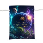 Fantasy People Mysticism Composing Lightweight Drawstring Pouch (XL) Back
