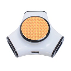 Peach Leafs 3-port Usb Hub by Sparkle
