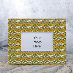 Pattern White Tabletop Photo Frame 4 x6  by Sparkle