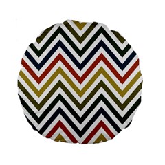 Chevron Ii Standard 15  Premium Round Cushions by GardenOfOphir