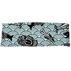 Fish Koi Ocean Sea Oriental Waves Body Pillow Case (dakimakura) by Semog4