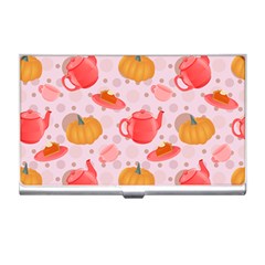Pumpkin Tea Cup Pie Dessert Business Card Holder by Semog4