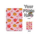 Pumpkin Tea Cup Pie Dessert Playing Cards 54 Designs (Mini) Back