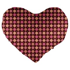 Pattern 252 Large 19  Premium Flano Heart Shape Cushions by GardenOfOphir
