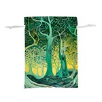 Nature Trees Forest Mystical Forest Jungle Lightweight Drawstring Pouch (L) Front