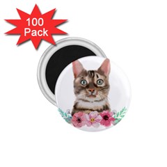 Watercolor Cat 1 75  Magnets (100 Pack)  by SychEva