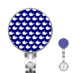 Cute Whale Illustration Pattern Stainless Steel Nurses Watch Front