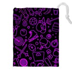 Telegram Pattern Art Patterns Drawstring Pouch (4XL) Front
