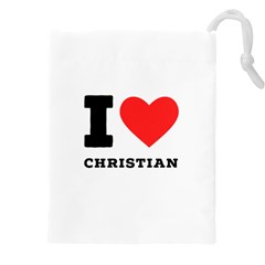 I Love Christian Drawstring Pouch (5xl) by ilovewhateva