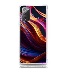 Ai Generated Waves Splash Liquid Paint Wall Samsung Galaxy Note 20 Tpu Uv Case by Jancukart