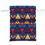Pattern Colorful Aztec Lightweight Drawstring Pouch (XL) Back