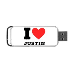 I Love Justin Portable Usb Flash (one Side) by ilovewhateva
