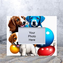 Cute Dog Dogs Animal Pet White Tabletop Photo Frame 4 x6  by Semog4