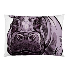 Hippopotamus Animal Wildlife Hippo Pillow Case by Semog4