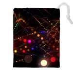 Abstract Light Star Design Laser Light Emitting Diode Drawstring Pouch (5XL) Front