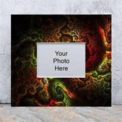 Green And Red Lights Wallpaper Fractal Digital Art Artwork White Wall Photo Frame 5  X 7  by Semog4