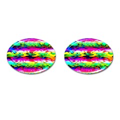 Waves Of Color Cufflinks (oval) by Semog4