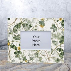 Leaves-142 White Tabletop Photo Frame 4 x6  by nateshop