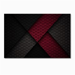 Red Black Abstract Pride Abstract Digital Art Postcard 4 x 6  (pkg Of 10) by Jancukart