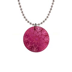 Pink Mandala Glitter Bohemian Girly Glitter 1  Button Necklace by Semog4