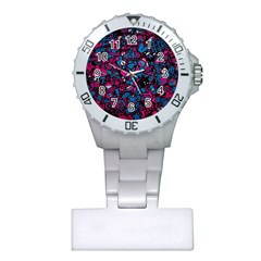 Grafitti Graffiti Abstract Artwork Digital Plastic Nurses Watch by Semog4