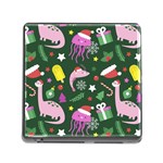 Colorful Funny Christmas Pattern Memory Card Reader (Square 5 Slot) Front