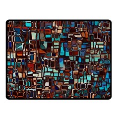 Stained Glass Mosaic Abstract Two Sides Fleece Blanket (small) by Semog4