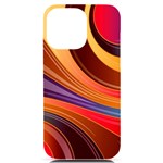Abstract Colorful Background Wavy iPhone 14 Pro Max Black UV Print Case Front