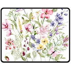 Bunch Of Flowers Two Sides Fleece Blanket (medium) by zappwaits