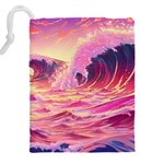 Wave Waves Ocean Sea Drawstring Pouch (5XL) Back