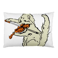 Cat Playing The Violin Art Pillow Case by oldshool