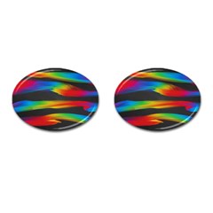 Colorful Background Cufflinks (oval) by Semog4