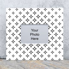 Star-curved-pattern-monochrome White Wall Photo Frame 5  X 7  by Semog4