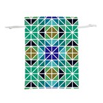 Mosaic-triangle-symmetry- Lightweight Drawstring Pouch (L) Back