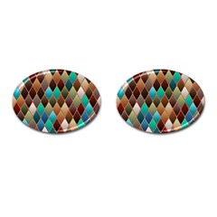 Diamond Shapes Pattern Cufflinks (oval) by Semog4