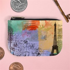 Scrapbook Paris Vintage France Mini Coin Purse by Salman4z