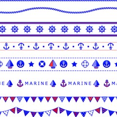 Marine Nautical Clip Art Play Mat (square) by Salman4z