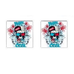 That Cool Graffiti Skull Cufflinks (square) by Salman4z