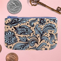 Texture Ornament Paisley Large Coin Purse by Salman4z